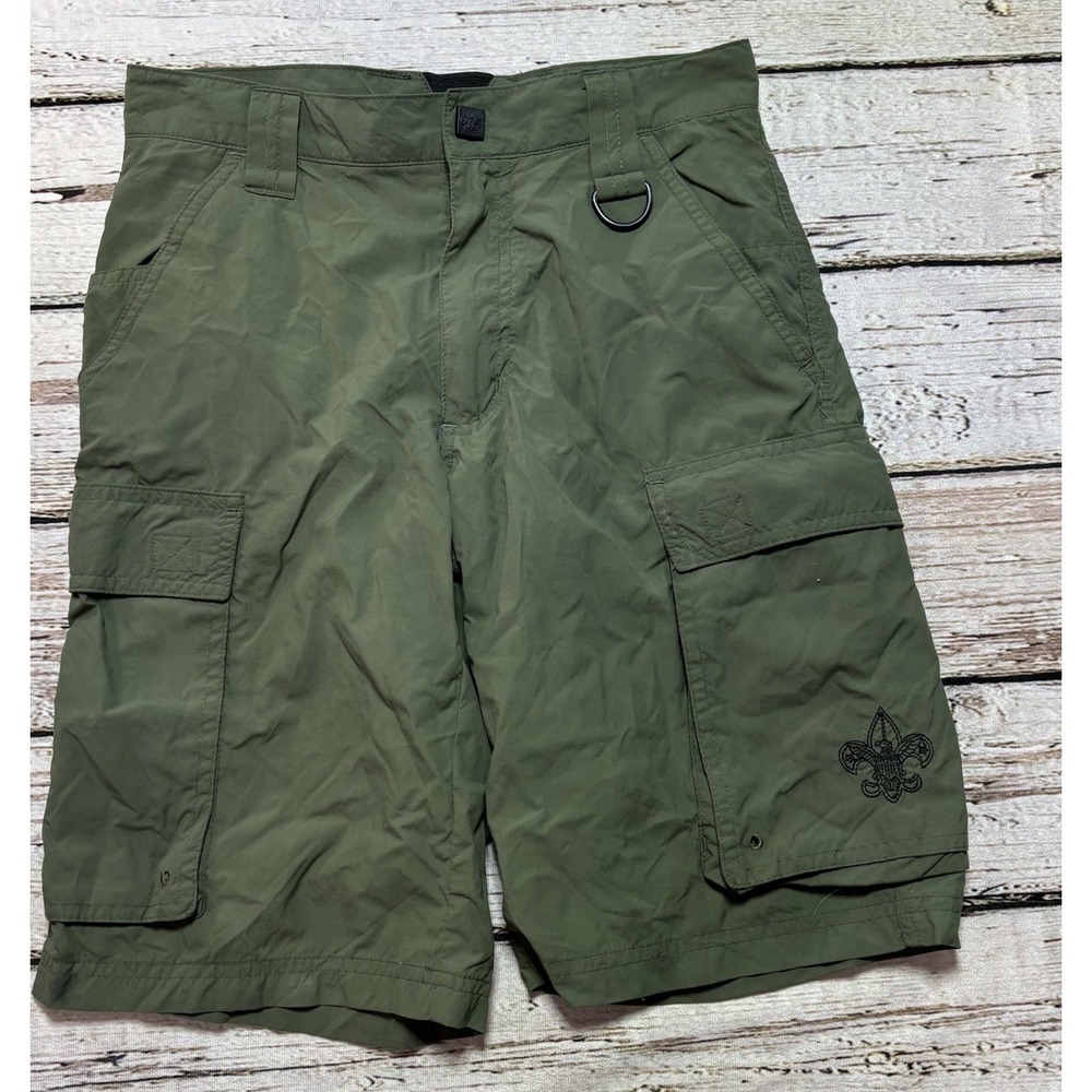 Boy Scouts of America Shorts Youth Large Green Centennial Uniform Cargo Supplex